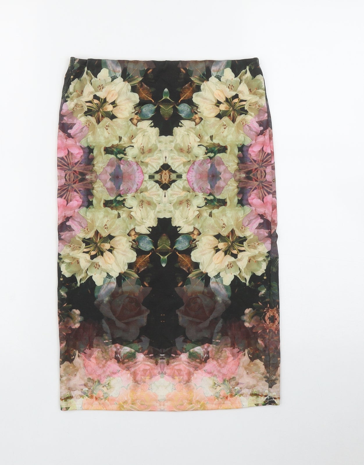 Topshop Womens Multicoloured Geometric Polyester Bandage Skirt Size 6