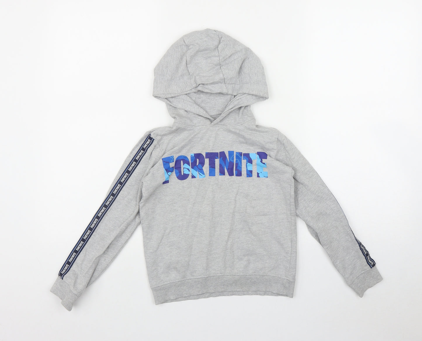 PEP & cO Boys Grey  Cotton Pullover Hoodie Size S   - FORTNITE