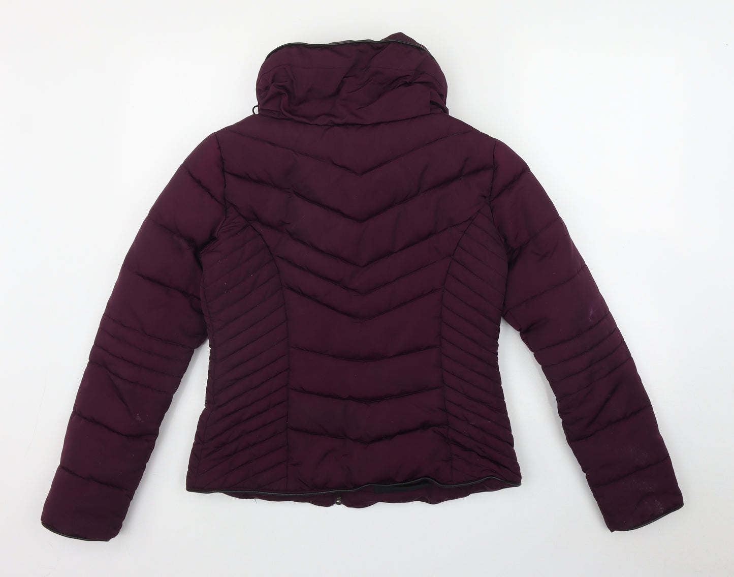 Primark Womens Purple   Puffer Jacket Coat Size 8  Zip