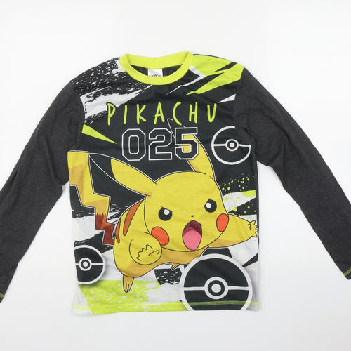 POKEMON Boys Multicoloured  Polyester Basic T-Shirt Size 11-12 Years Round Neck