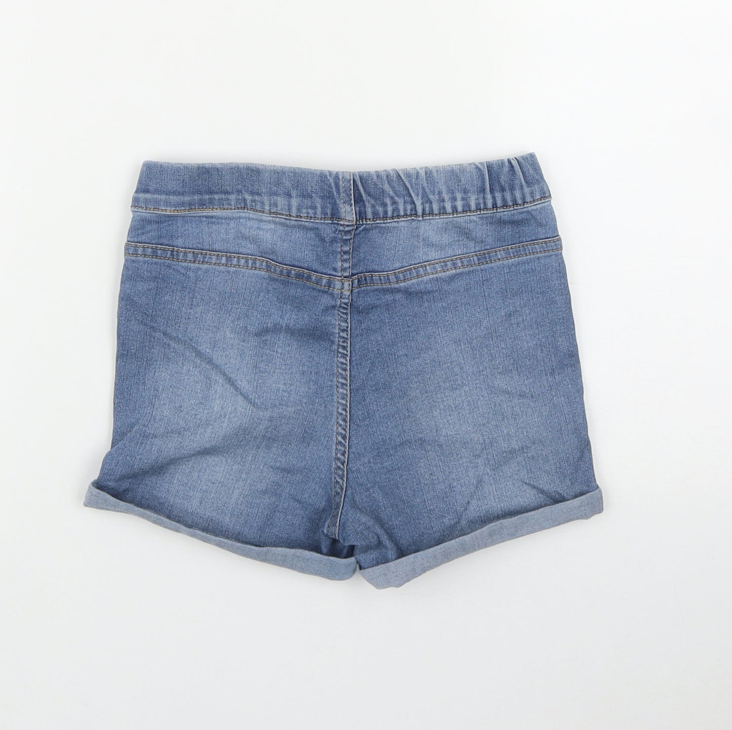 H&M Girls Blue  Cotton Mom Shorts Size 7-8 Years  Regular