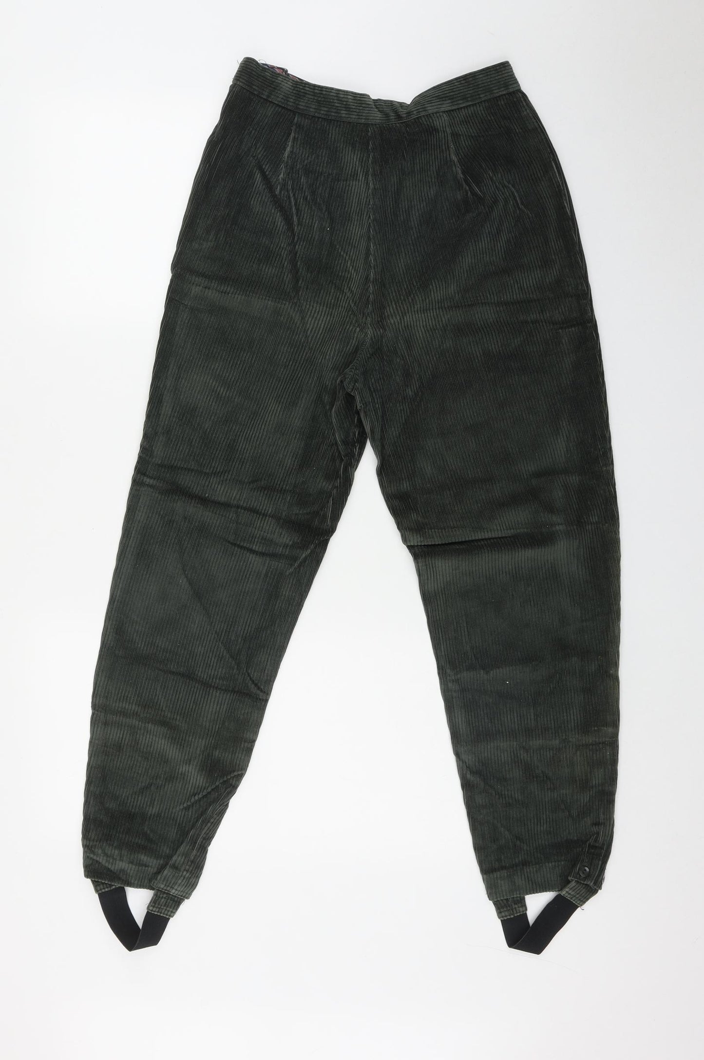Marks and Spencer Womens Green  Cotton Trousers  Size 14 L27 in Regular