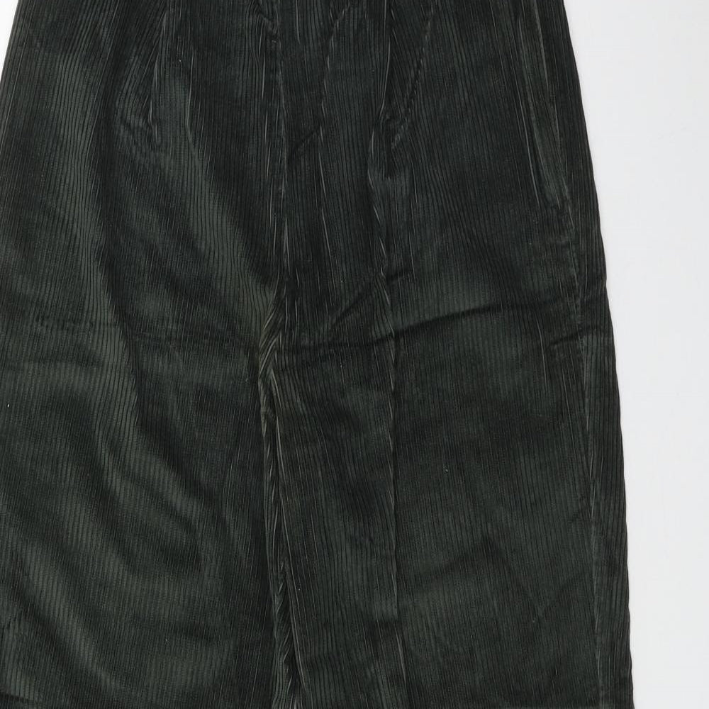 Marks and Spencer Womens Green  Cotton Trousers  Size 14 L27 in Regular