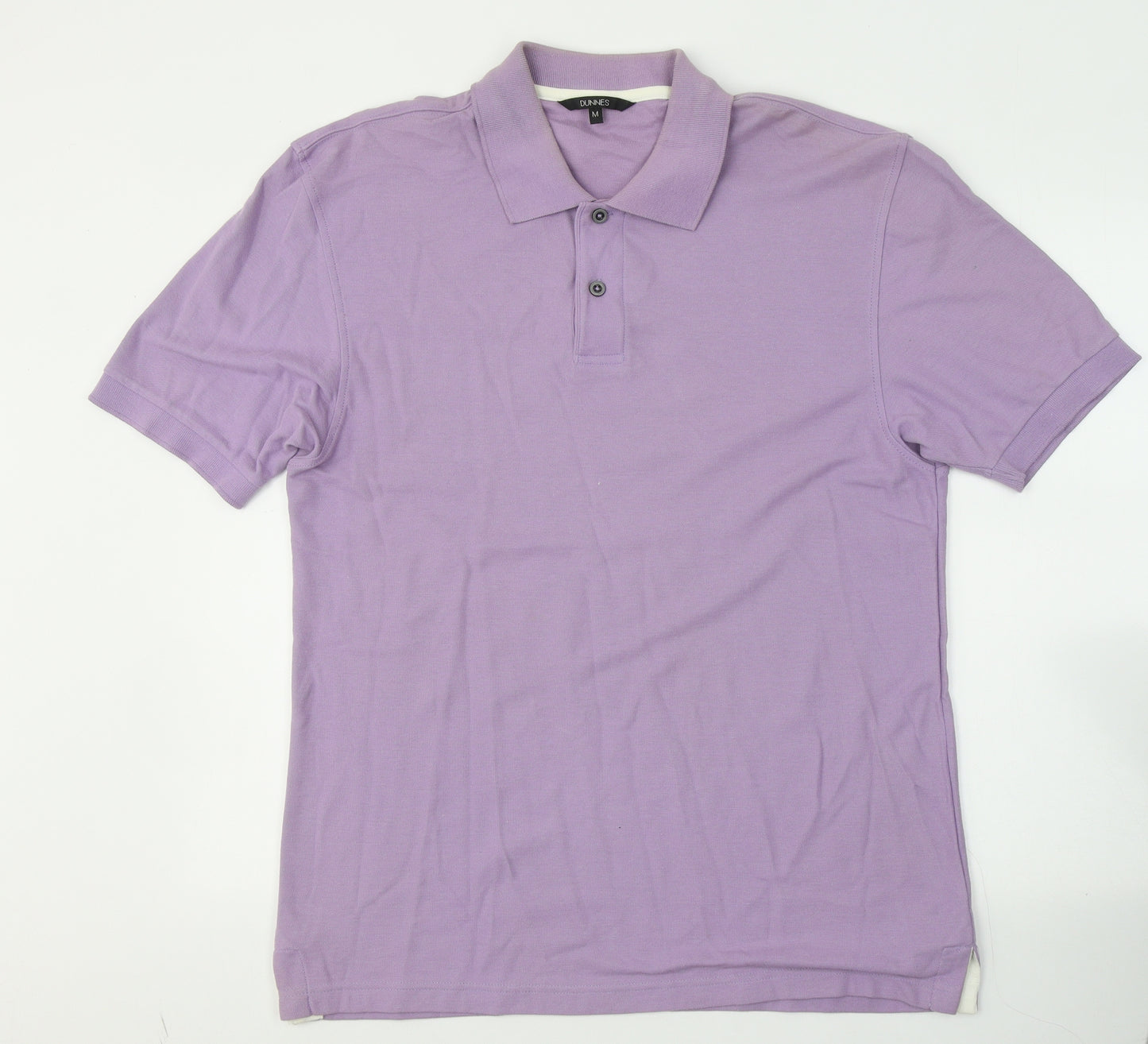 Dunnes Stores Mens Purple  Cotton  Polo Size M Collared Pullover