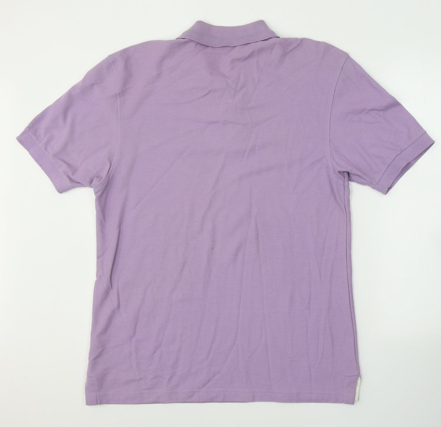 Dunnes Stores Mens Purple  Cotton  Polo Size M Collared Pullover