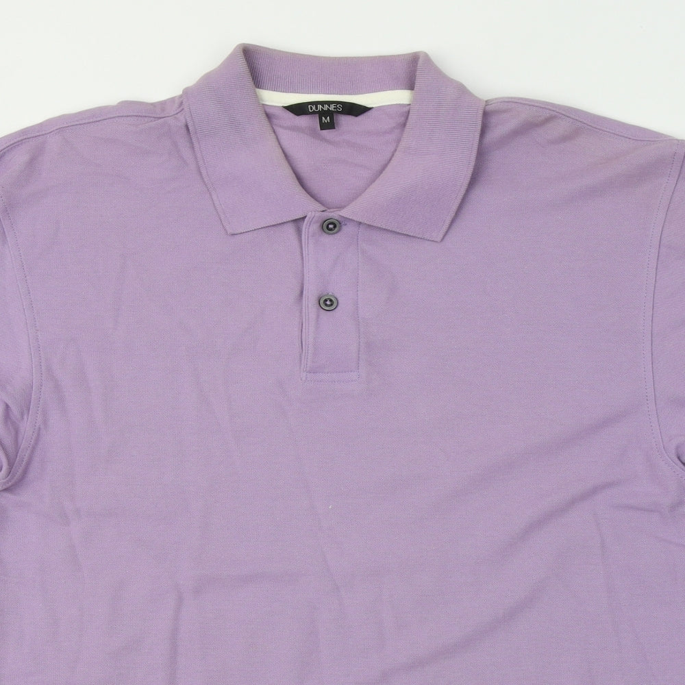Dunnes Stores Mens Purple  Cotton  Polo Size M Collared Pullover
