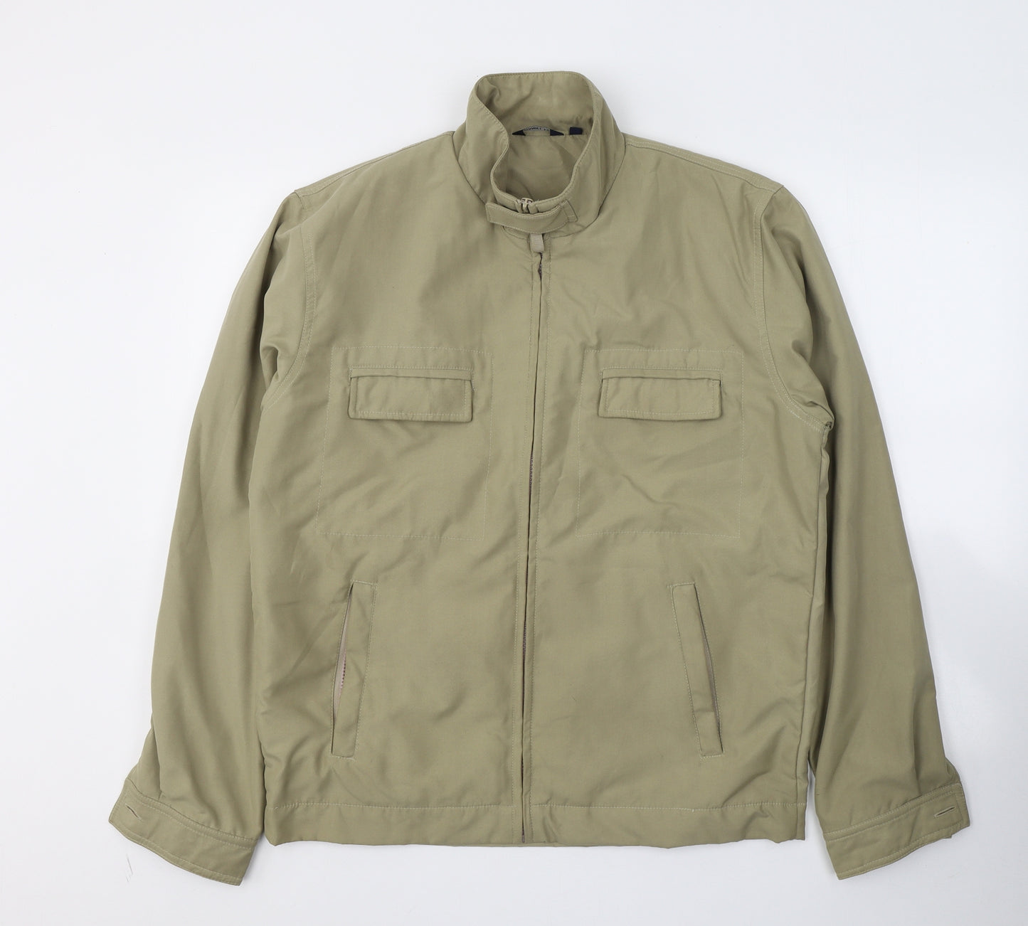Daniel Lei Mens Beige   Jacket Coat Size M  Zip