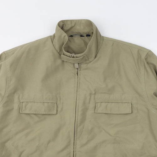 Daniel Lei Mens Beige   Jacket Coat Size M  Zip
