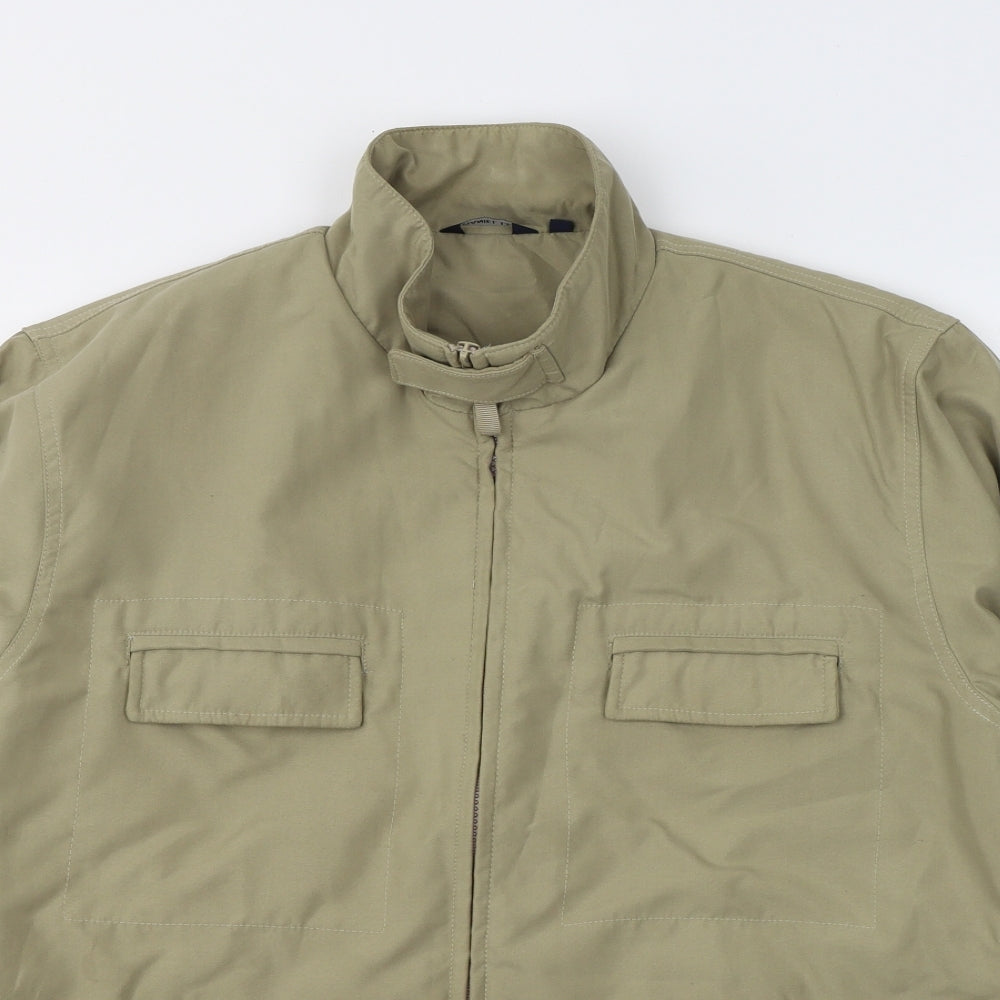 Daniel Lei Mens Beige   Jacket Coat Size M  Zip