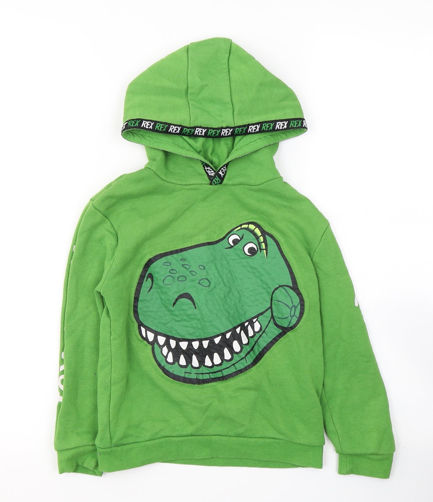 Disney Toy Story Boys Green  Polyester Pullover Hoodie Size 5-6 Years  Pullover