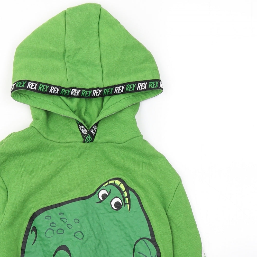 Disney Toy Story Boys Green  Polyester Pullover Hoodie Size 5-6 Years  Pullover