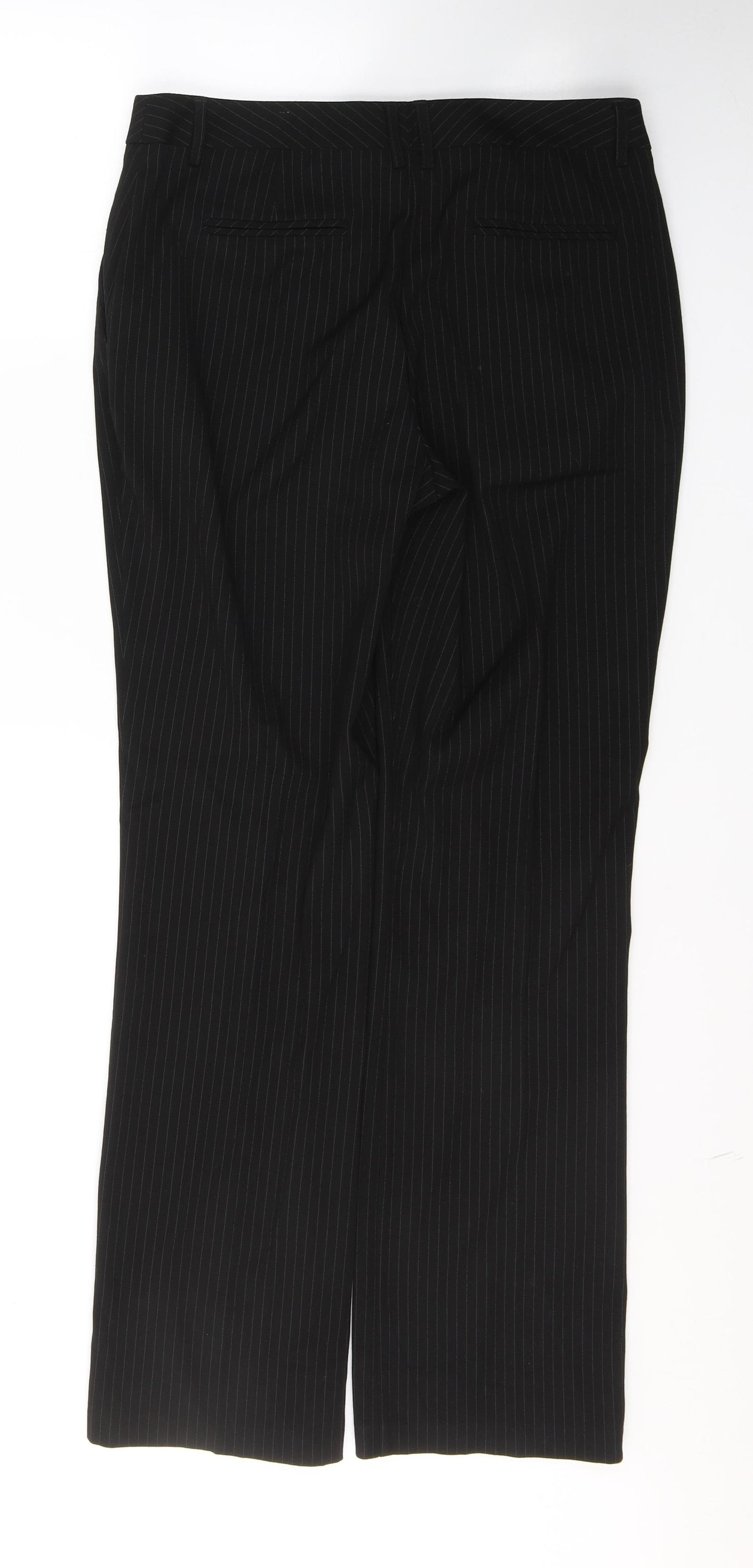 Dunnes Stores Womens Black  Polyester Trousers  Size 10 L30 in Regular