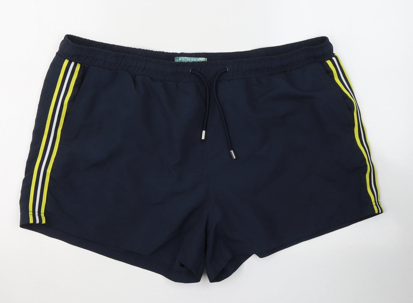 Primark Mens Blue  Polyester Athletic Shorts Size 2XL  Regular Tie