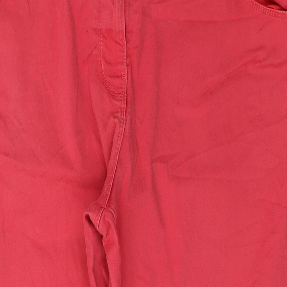 George Womens Pink  Cotton Cropped Jeans Size 18 L20 in Regular Button