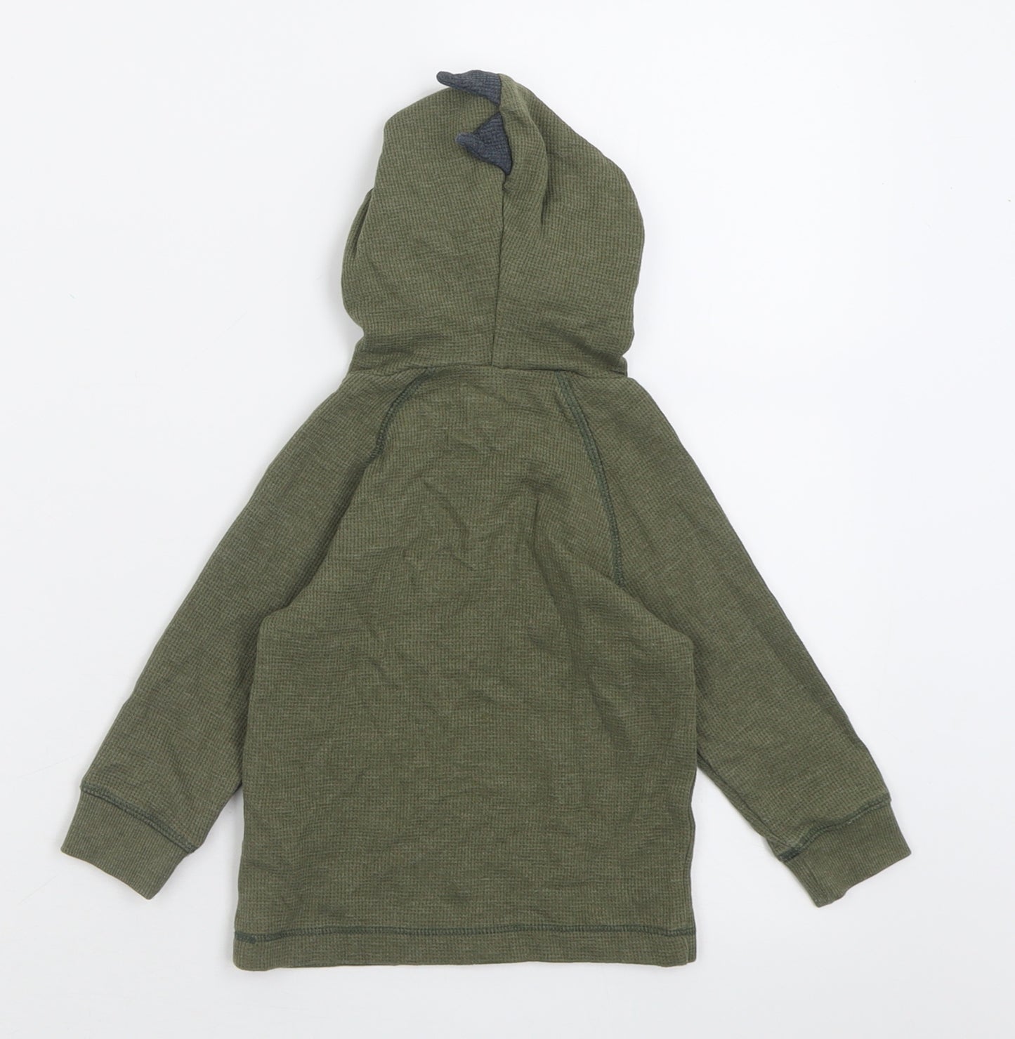 NEXT Boys Blue  Cotton Pullover Jumper Size 9-12 Months  Pullover - Dinosaur Hood