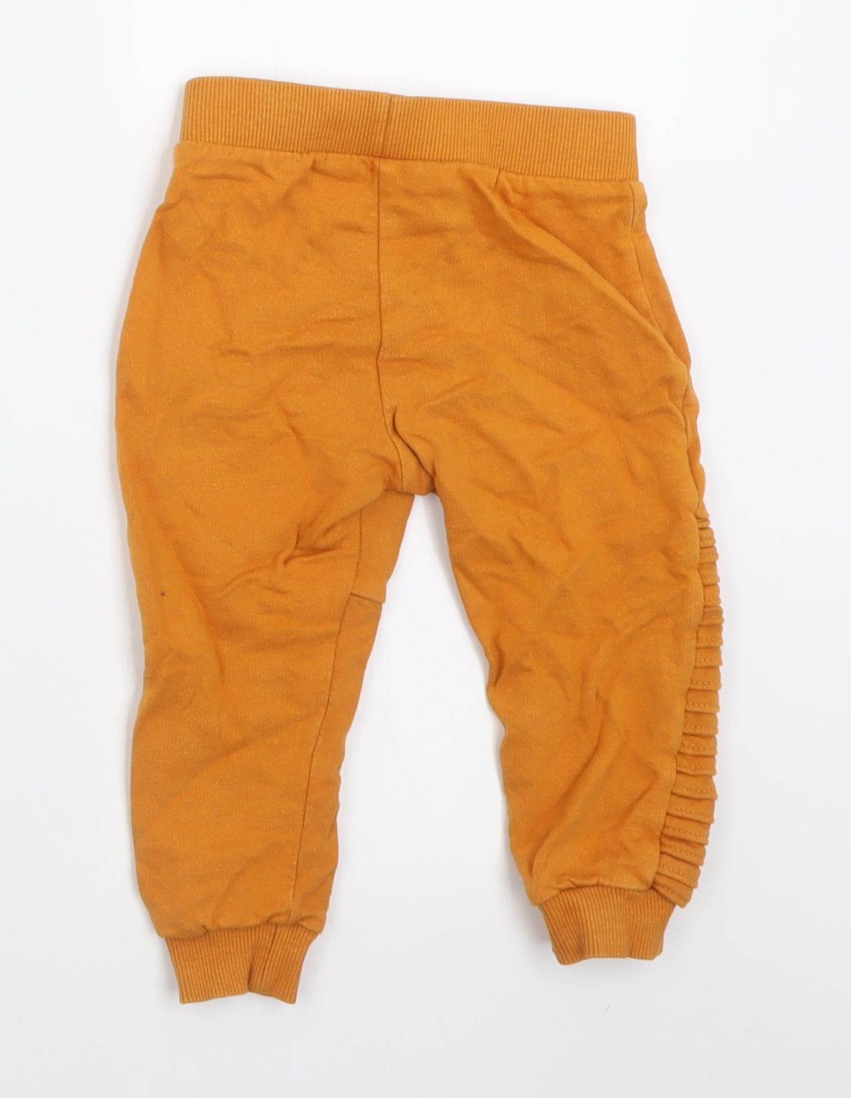 Primark Boys Yellow  Cotton Jogger Trousers Size 12-18 Months  Tie