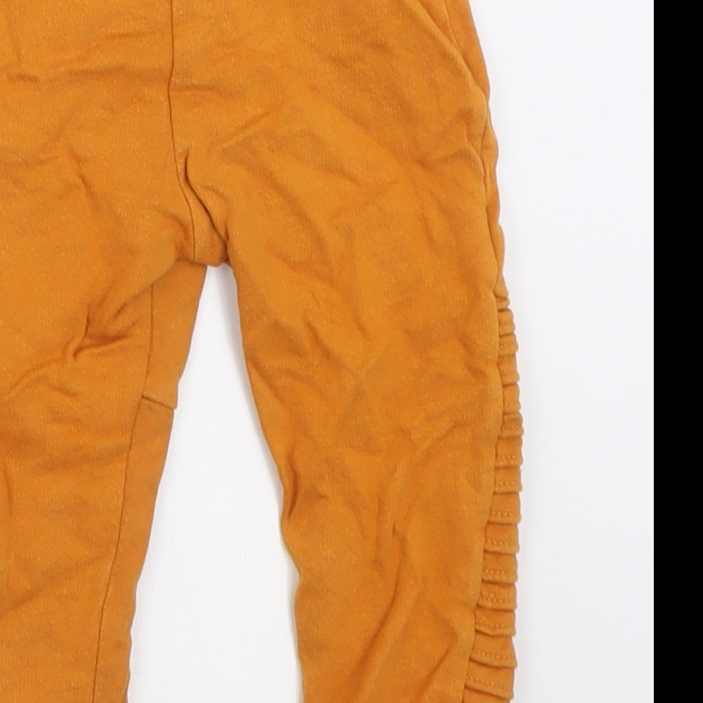 Primark Boys Yellow  Cotton Jogger Trousers Size 12-18 Months  Tie