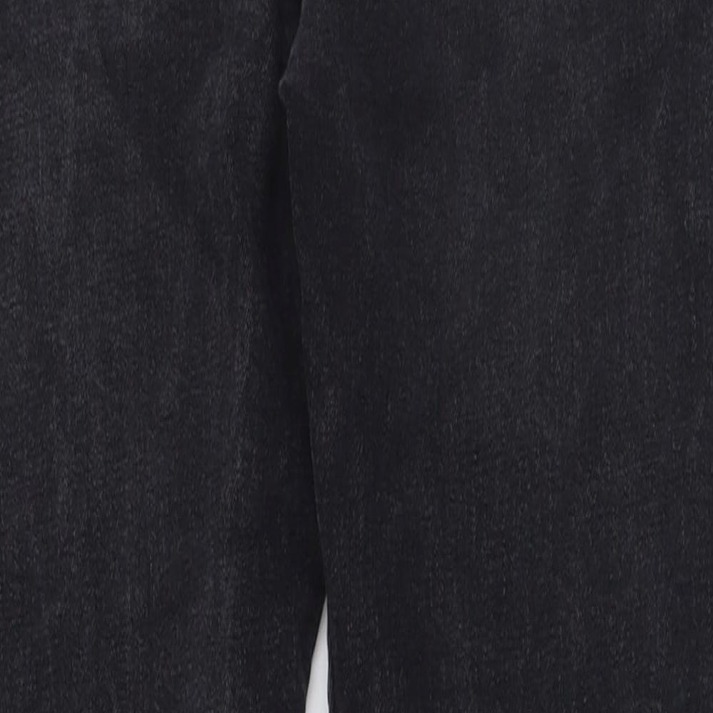 Zara Mens Black  Cotton Straight Jeans Size 34 L30 in Regular Button