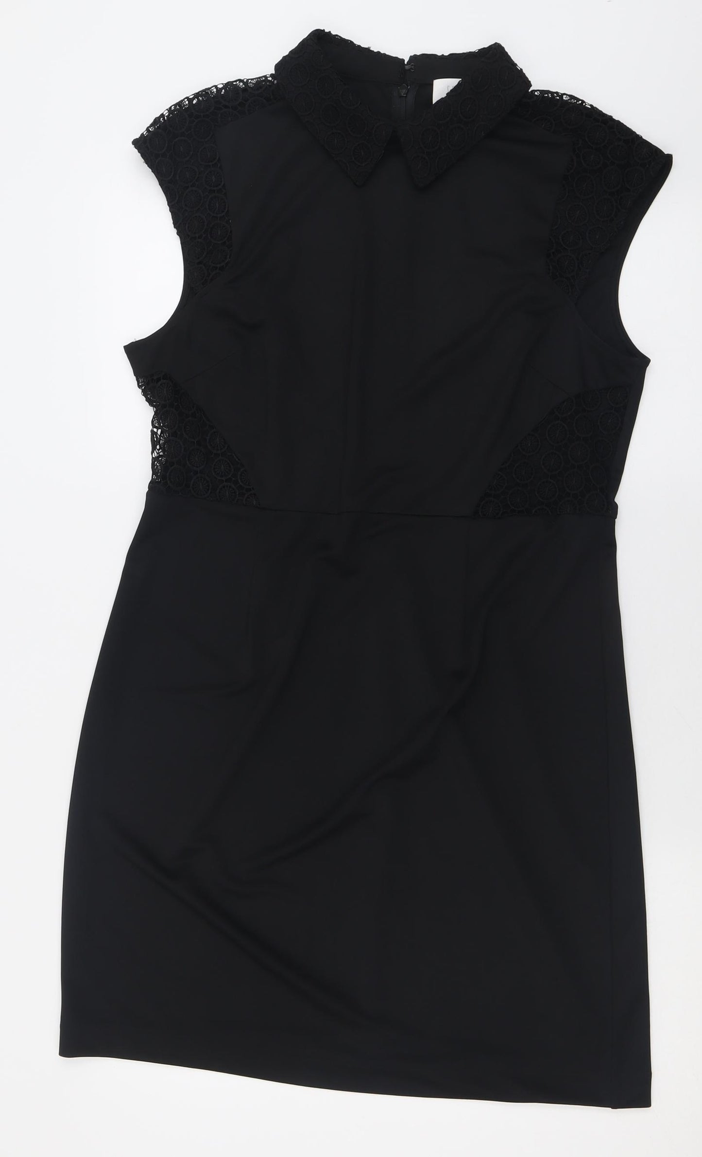 Savida Womens Black  Polyester A-Line  Size 16  Collared Zip