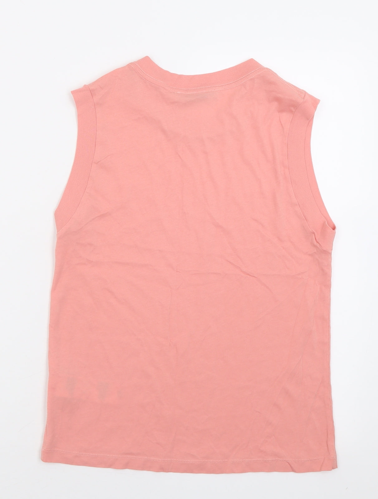 AllSaints Womens Pink  Cotton Basic Tank Size M Crew Neck