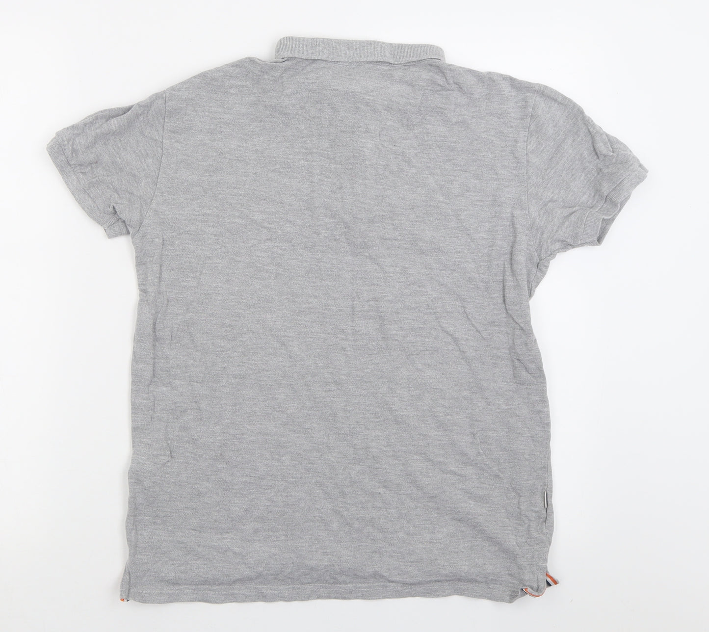 Le shark Mens Grey  Cotton  Polo Size S Collared Button
