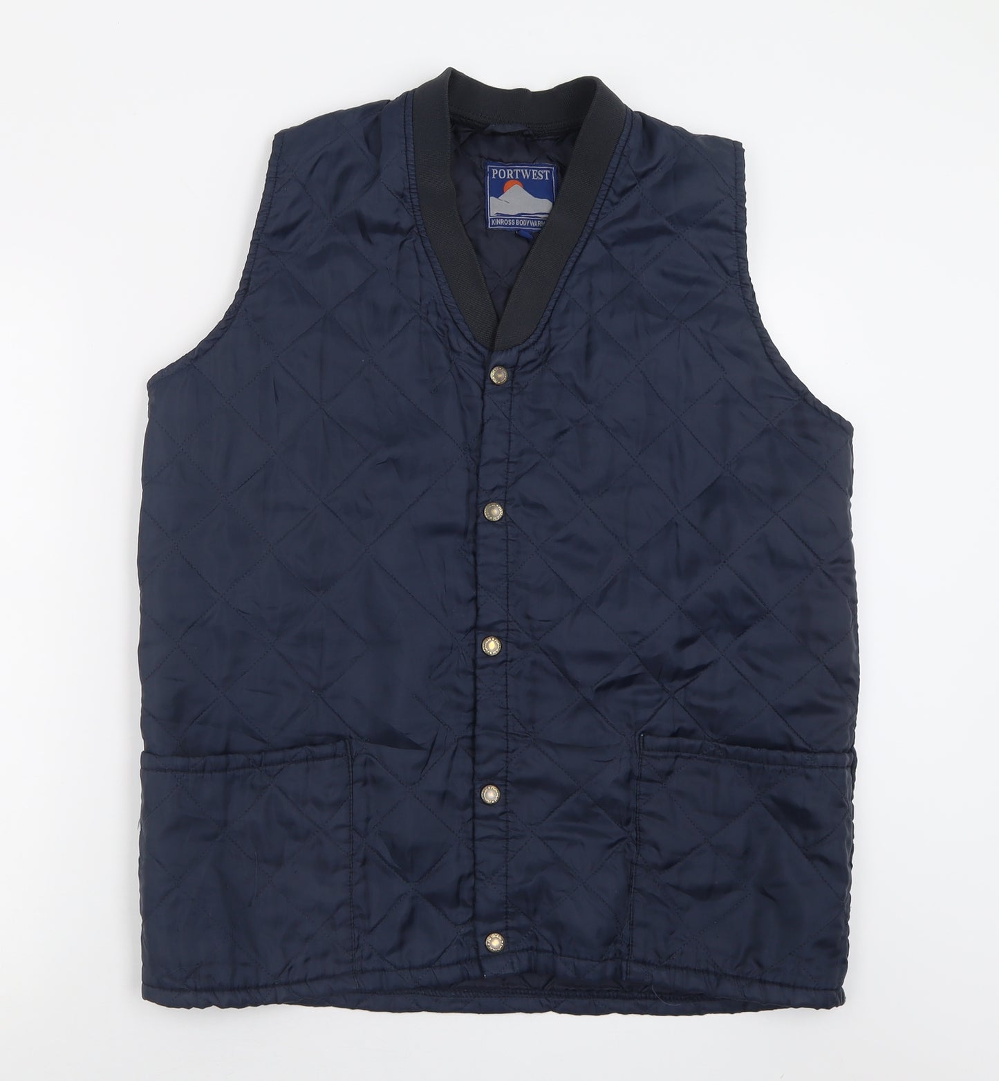 Portwest Mens Blue   Gilet Jacket Size S  Button