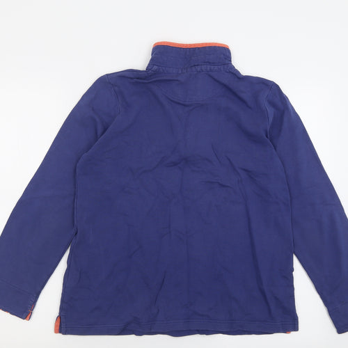 DASH Womens Blue  Cotton Pullover Sweatshirt Size 10  Zip