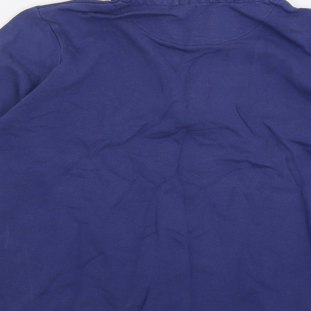 DASH Womens Blue  Cotton Pullover Sweatshirt Size 10  Zip