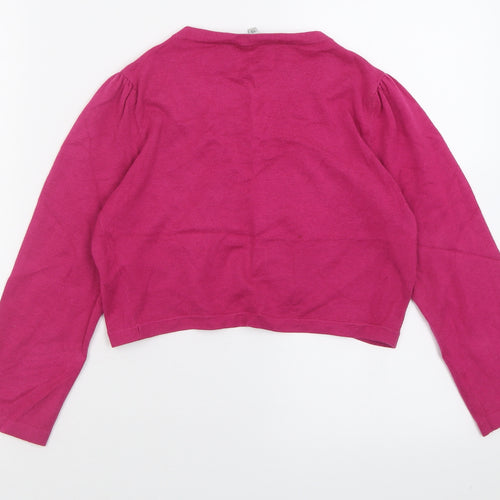 J.Taylor Womens Pink Crew Neck  Cotton Cardigan Jumper Size 10