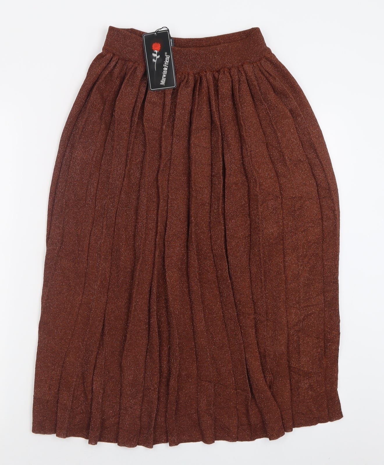 marwin&friend Womens Brown  Viscose A-Line Skirt Size M