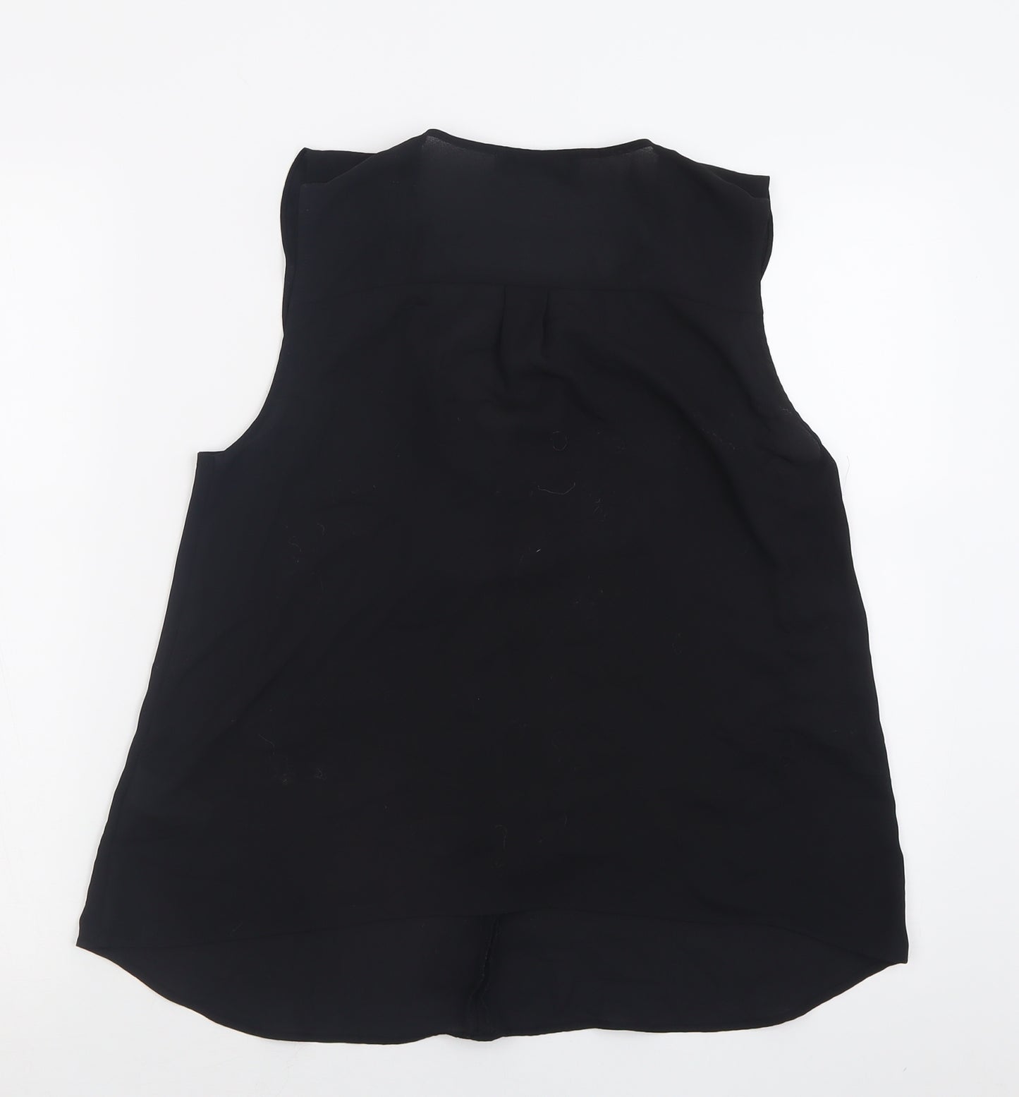 Marks and Spencer Womens Black  Polyester Basic Tank Size 10 V-Neck