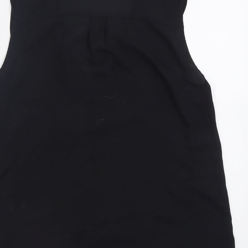 Marks and Spencer Womens Black  Polyester Basic Tank Size 10 V-Neck