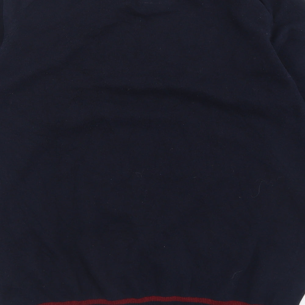 threadcare Mens Blue Crew Neck  Polyester Pullover Jumper Size M