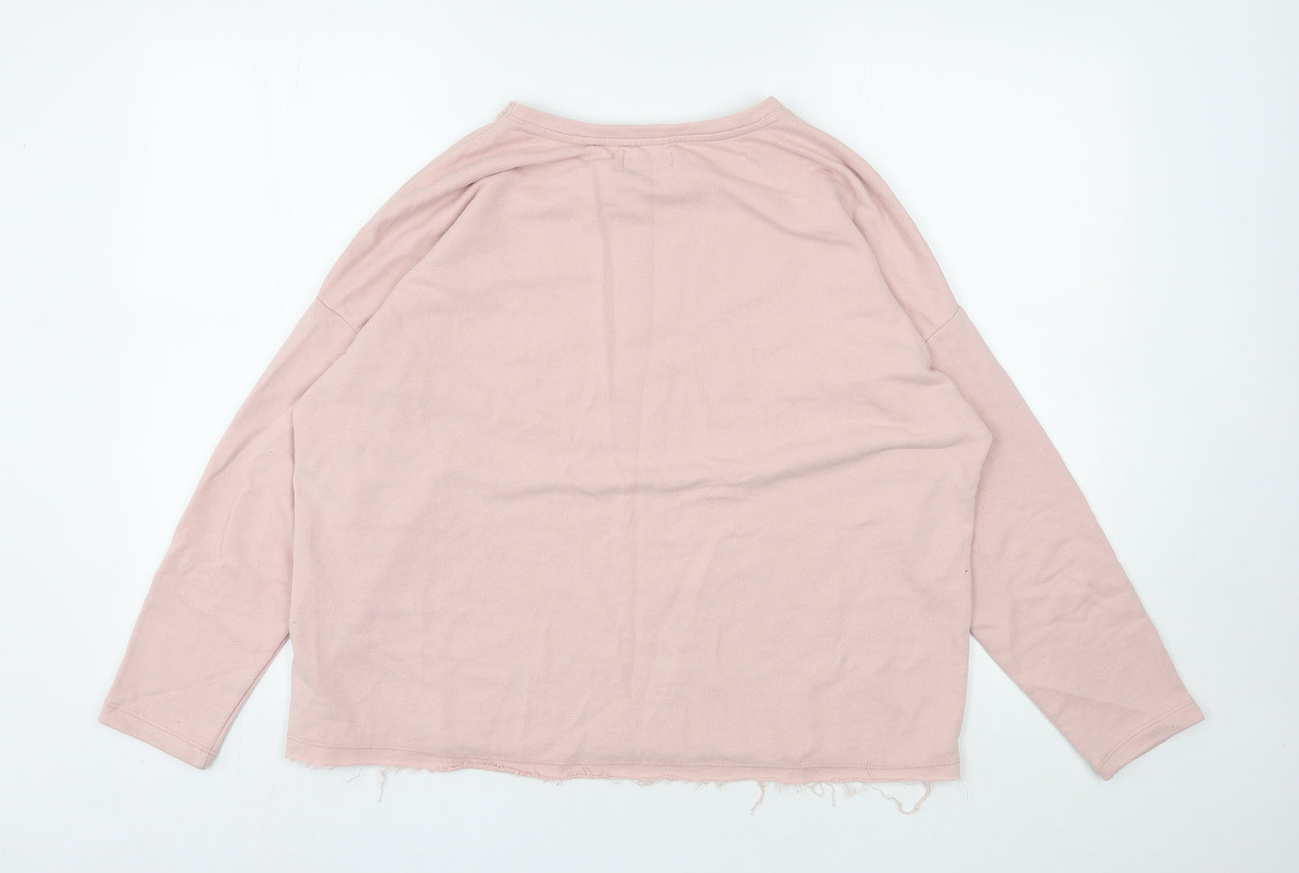Pull&Bear Womens Pink  Cotton Pullover Sweatshirt Size M  Pullover