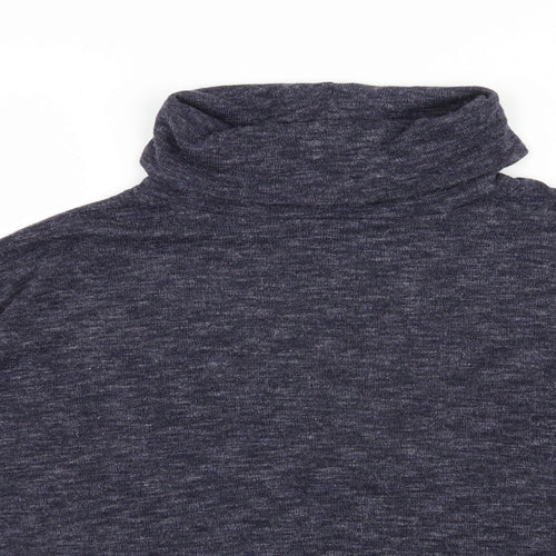New Look Womens Blue Roll Neck  Polyester Pullover Jumper Size 10
