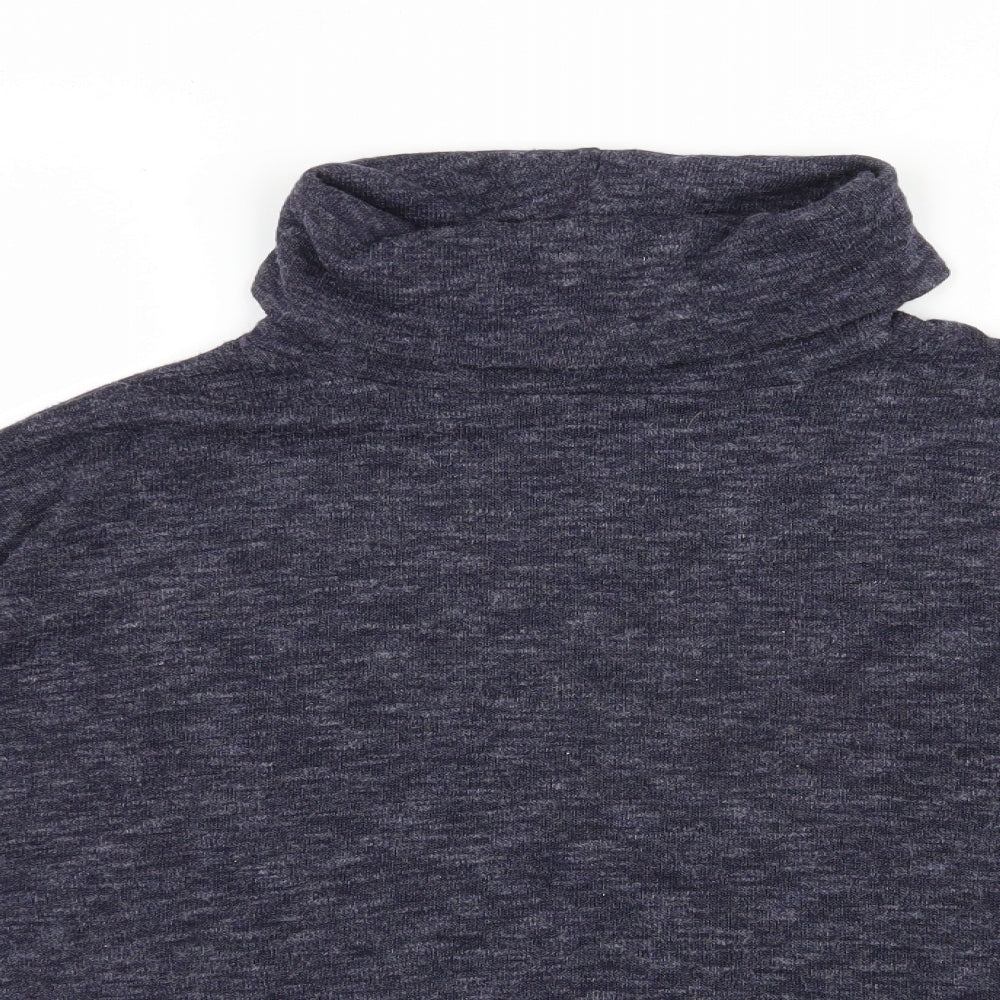 New Look Womens Blue Roll Neck  Polyester Pullover Jumper Size 10