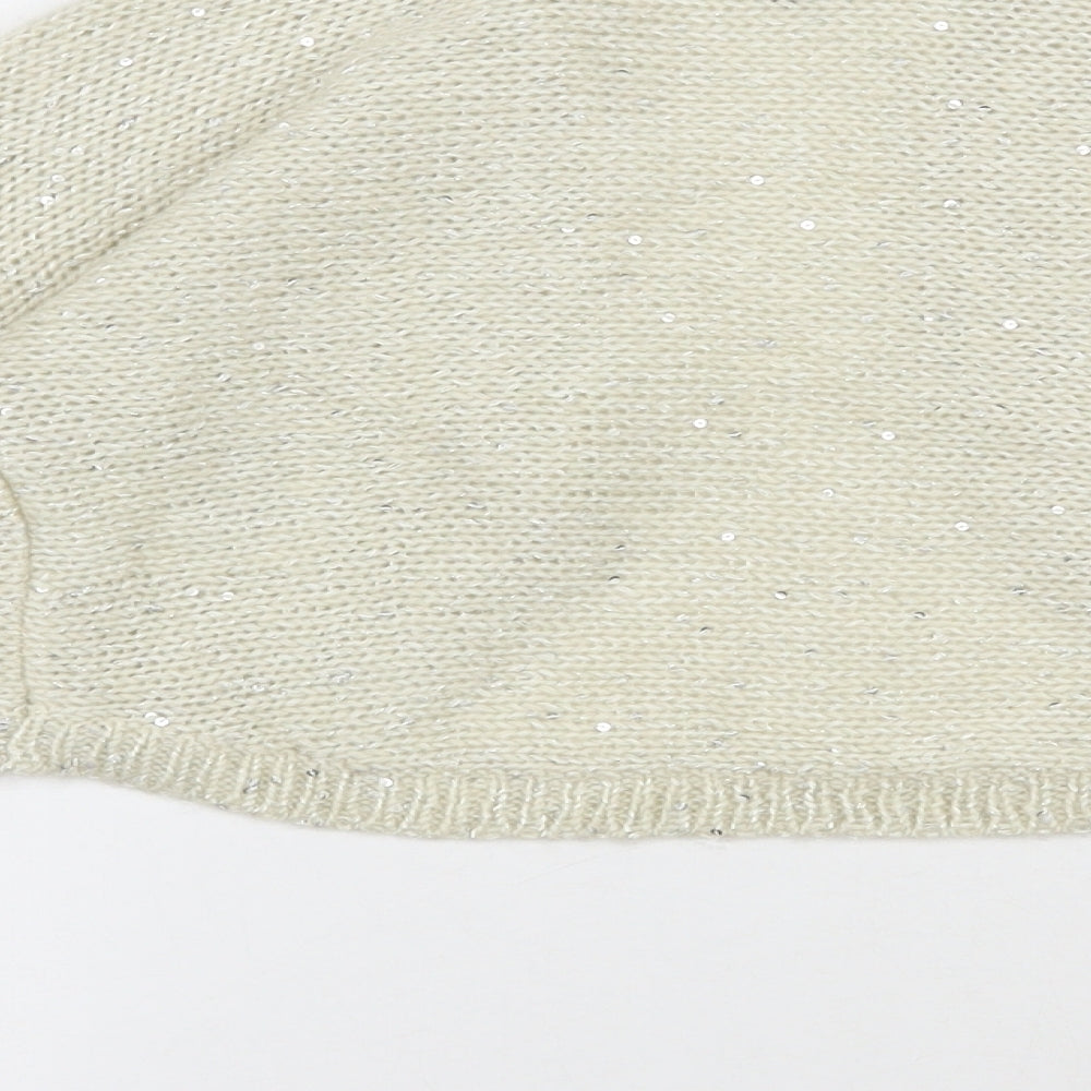 Gap Girls Ivory V-Neck  Acrylic Shrug Jumper Size 10 Years  Pullover
