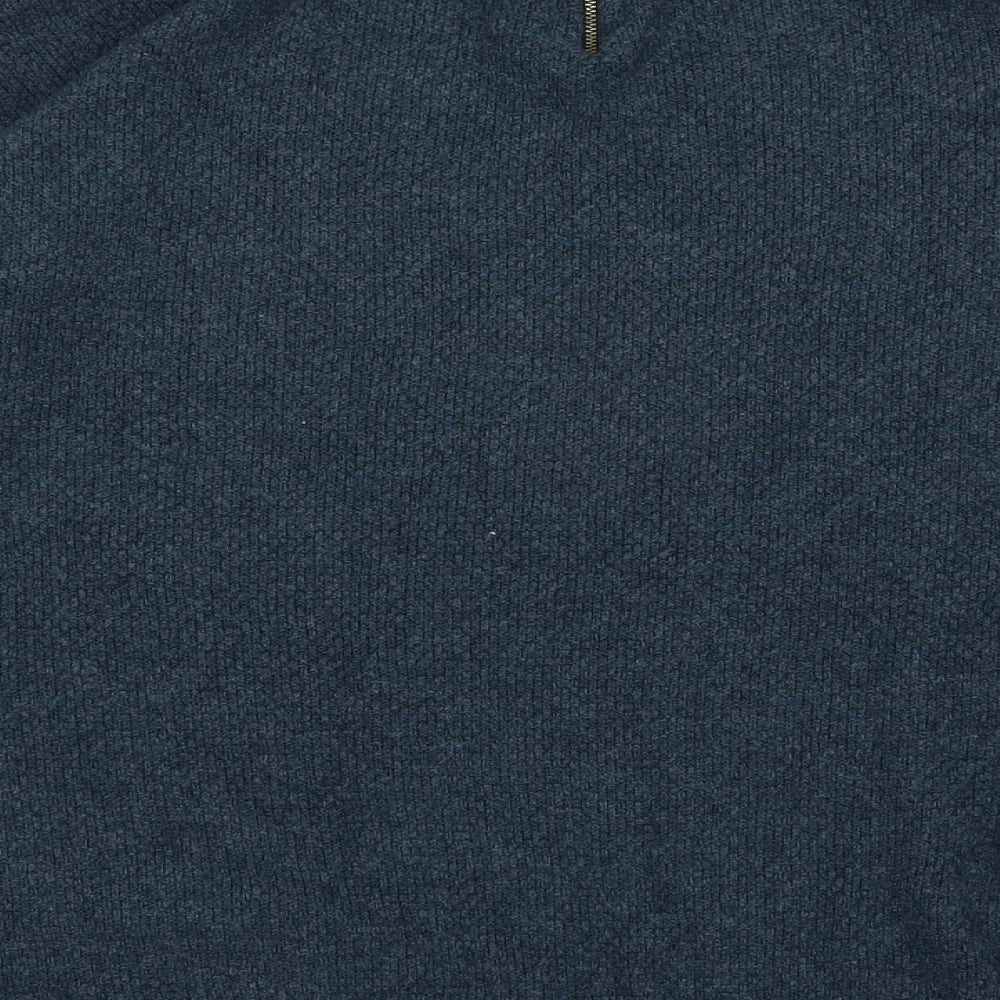 George Womens Blue Scoop Neck  Acrylic Pullover Jumper Size 14