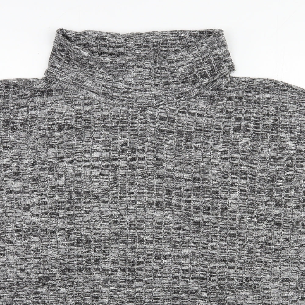 TU Womens Grey Roll Neck  Viscose Pullover Jumper Size 20