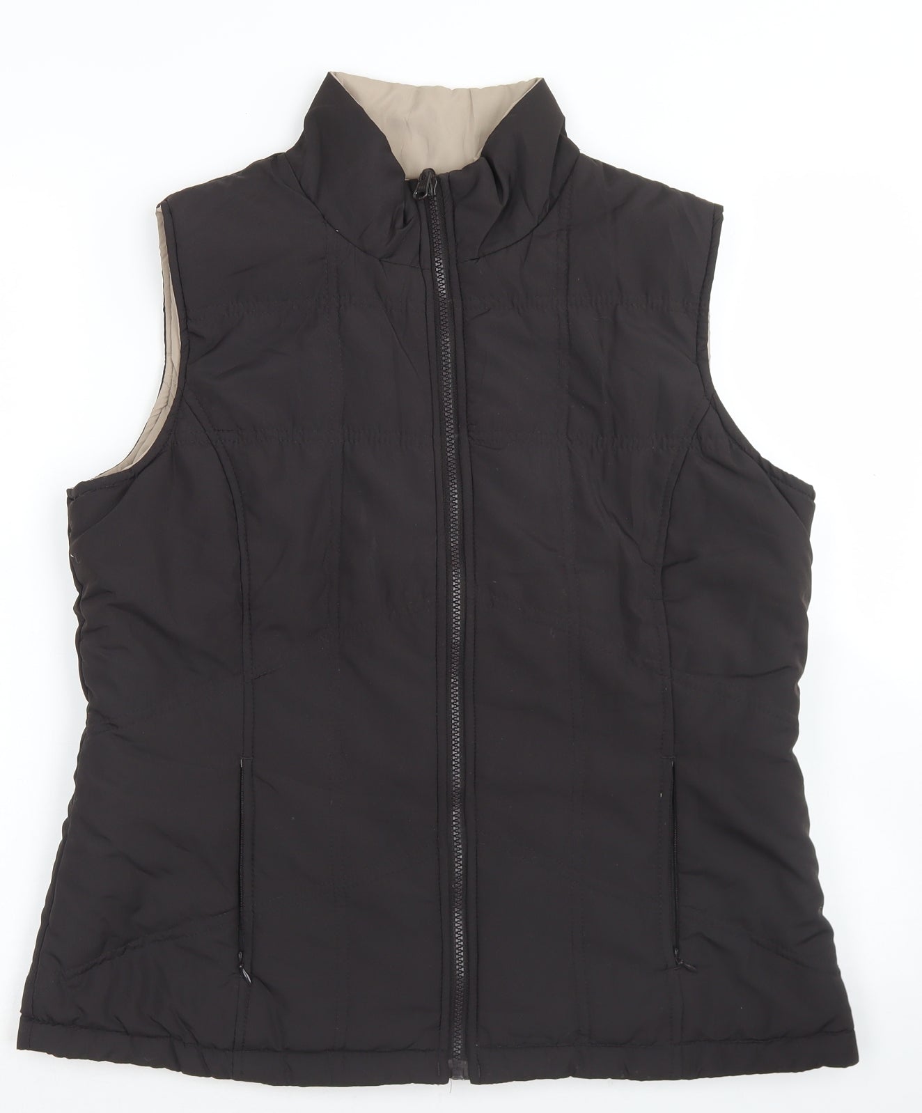 TU Womens Brown   Gilet Coat Size 16  Zip