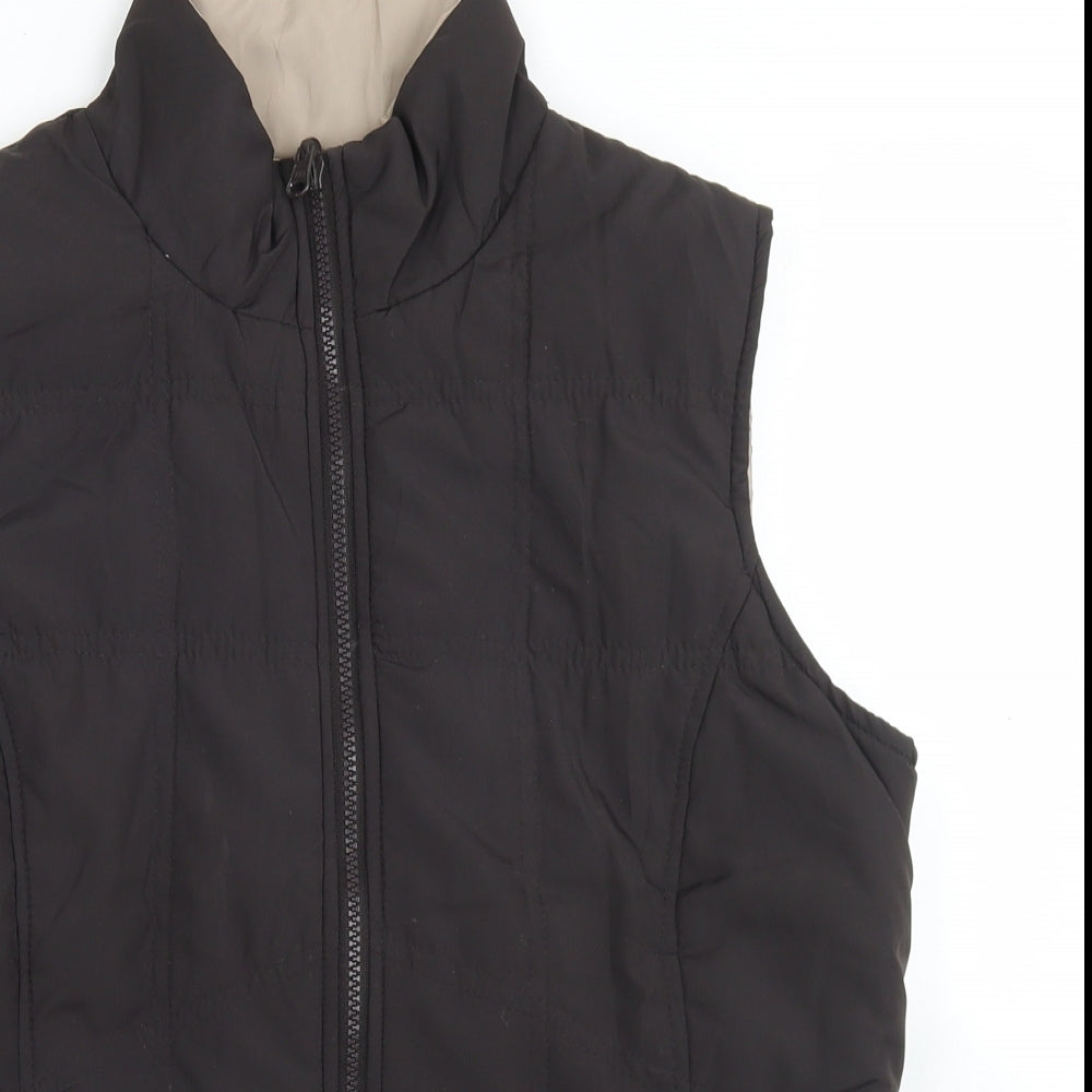 TU Womens Brown   Gilet Coat Size 16  Zip