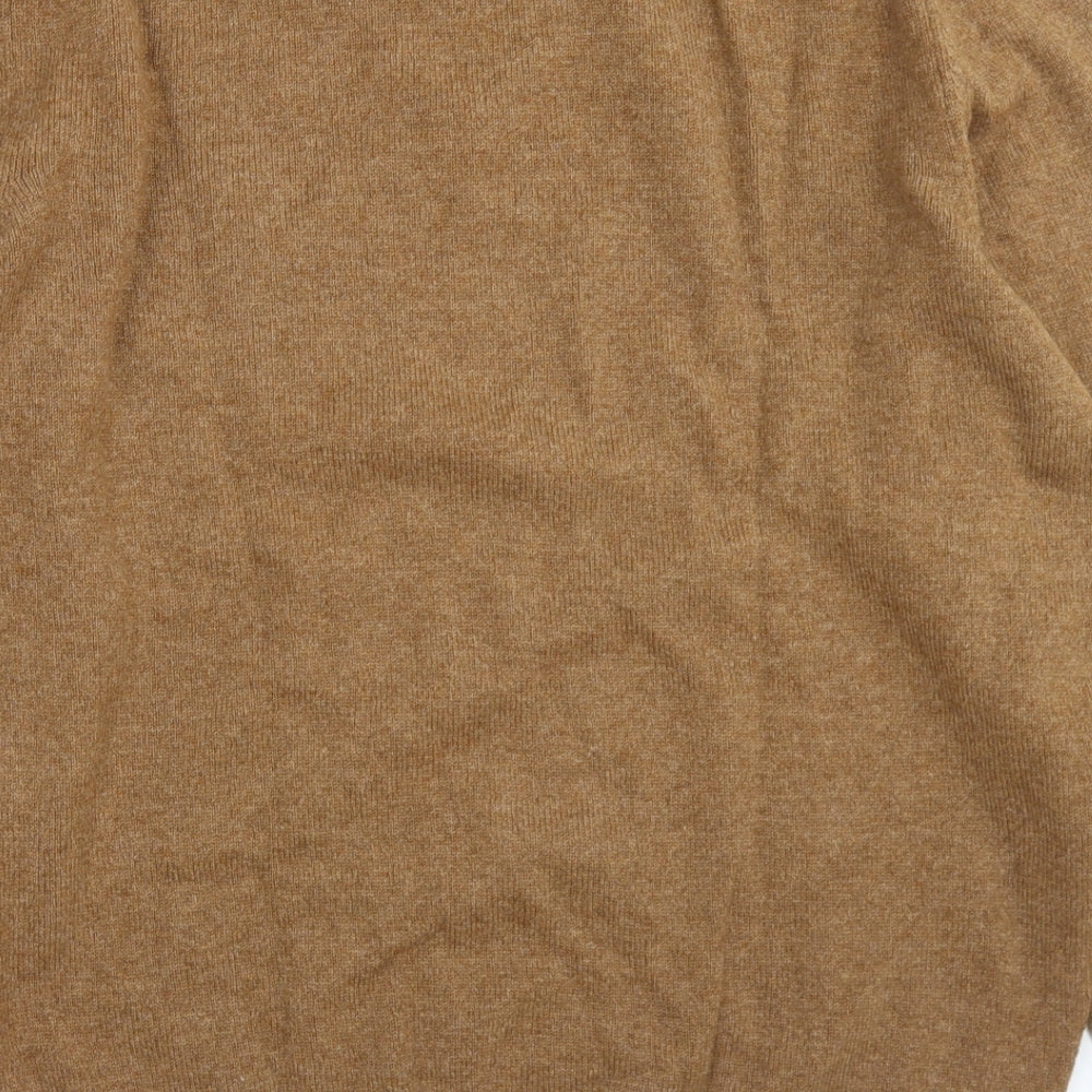 Peter Scott Mens Brown V-Neck  Wool Pullover Jumper Size S   - Dunmurry Golf Club
