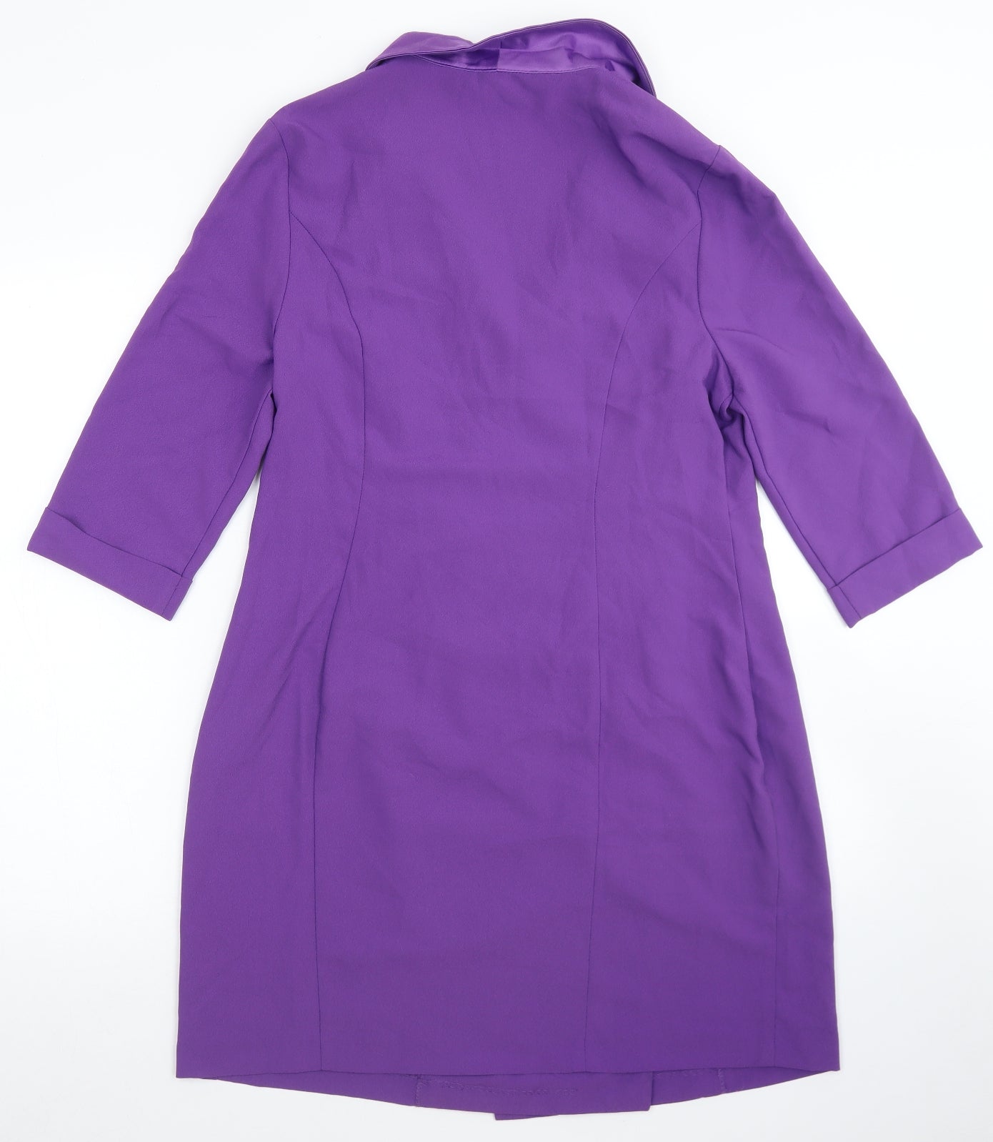 Primark Womens Purple  Polyester Sheath  Size 14  Collared Zip