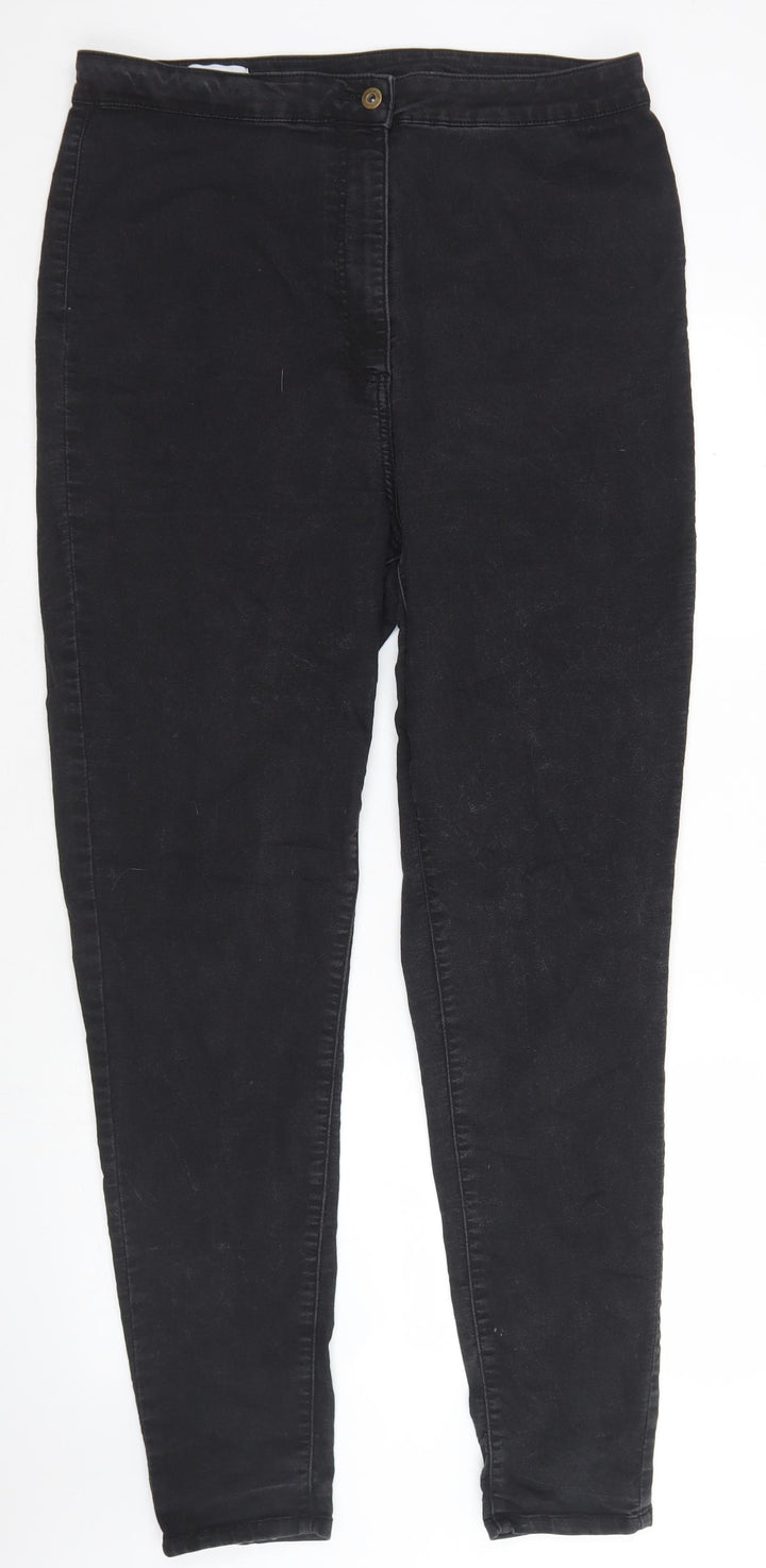 COLLUSION Womens Black Cotton Skinny Jeans Size 36 in L30 in Regular Button