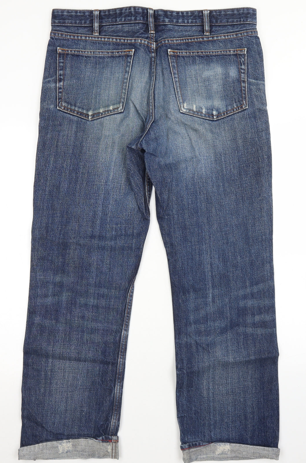 Gap Mens Blue  Cotton Straight Jeans Size 36 in L32 in Regular Button