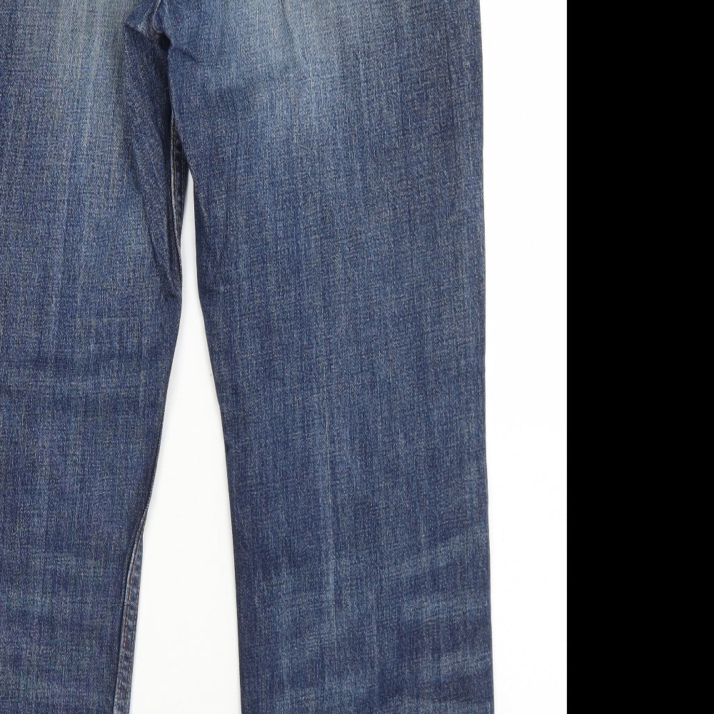Gap Mens Blue  Cotton Straight Jeans Size 36 in L32 in Regular Button