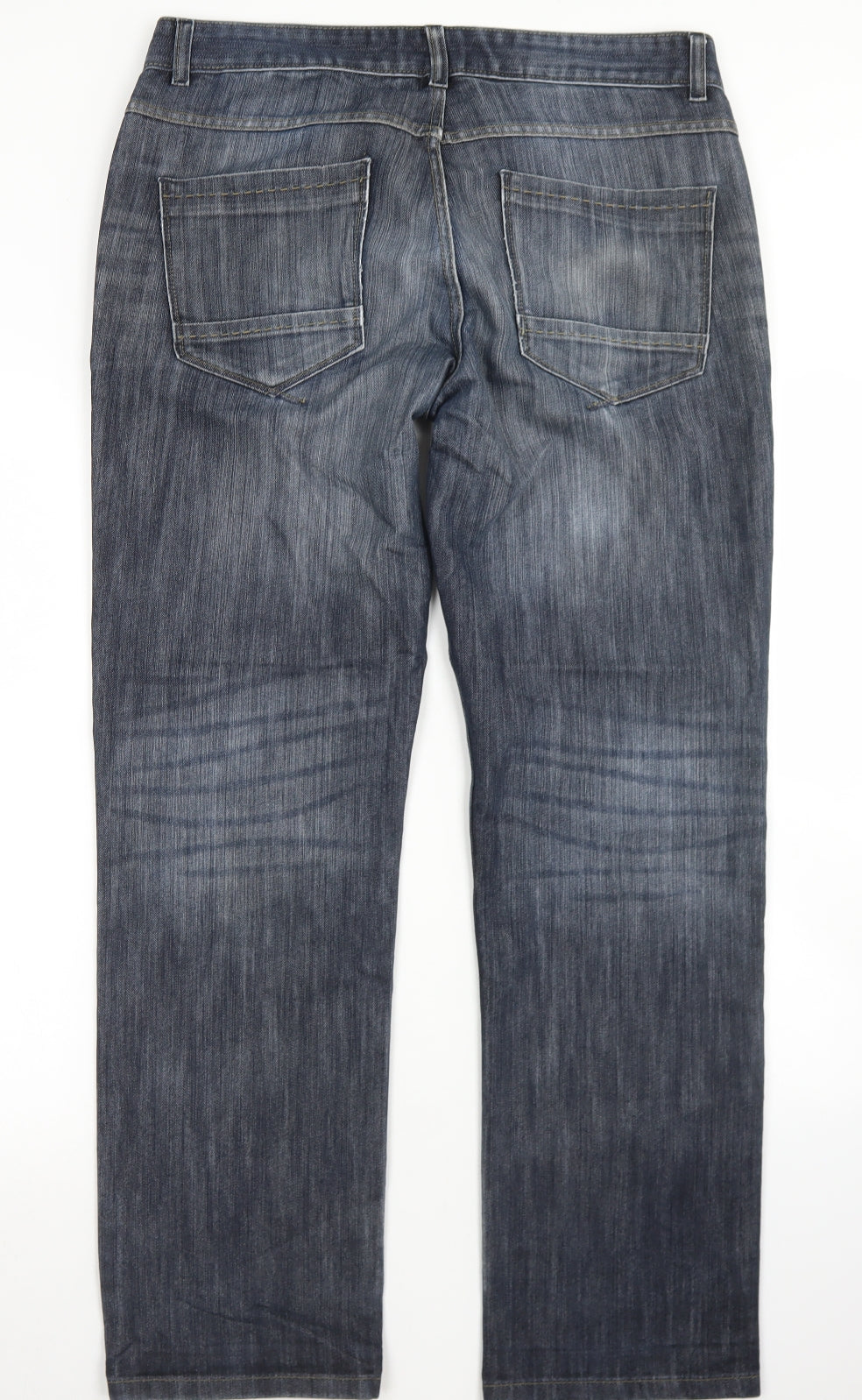NEXT Mens Blue  Cotton Straight Jeans Size 34 in L29 in Regular Button
