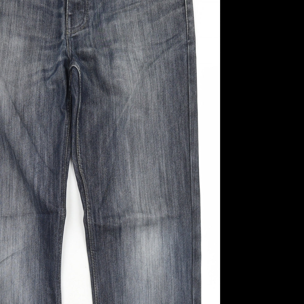 NEXT Mens Blue  Cotton Straight Jeans Size 34 in L29 in Regular Button