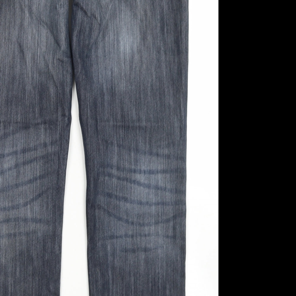 NEXT Mens Blue  Cotton Straight Jeans Size 34 in L29 in Regular Button
