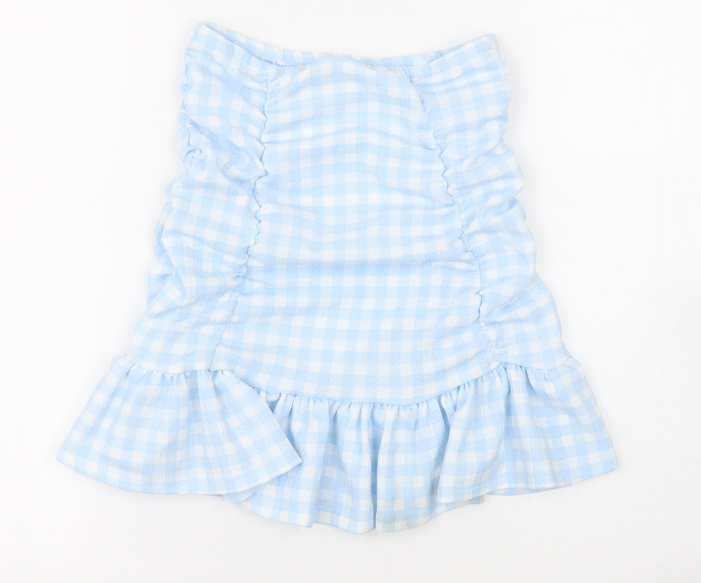 Candy Couture Girls Blue Check Polyester Bandage Skirt Size 12 Years  Regular